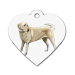 BW Yellow Labrador Retriever Dog Gifts Dog Tag Heart (Two Sides)