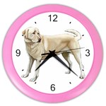 BW Yellow Labrador Retriever Dog Gifts Color Wall Clock