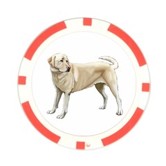 BW Yellow Labrador Retriever Dog Gifts Poker Chip Card Guard (10 pack) from ArtsNow.com Front