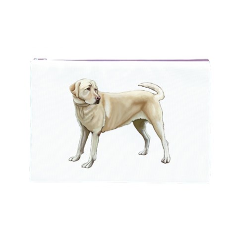 BW Yellow Labrador Retriever Dog Gifts Cosmetic Bag (Large) from ArtsNow.com Front