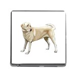 BW Yellow Labrador Retriever Dog Gifts Memory Card Reader with Storage (Square)