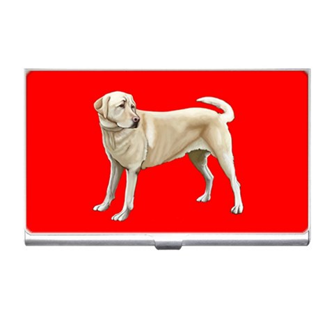 BR Yellow Labrador Retriever Dog Gifts Business Card Holder from ArtsNow.com Front