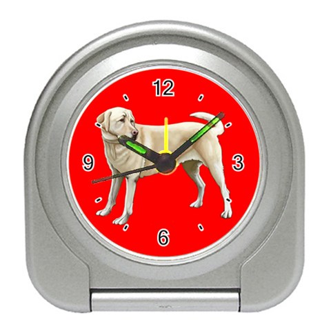 BR Yellow Labrador Retriever Dog Gifts Travel Alarm Clock from ArtsNow.com Front