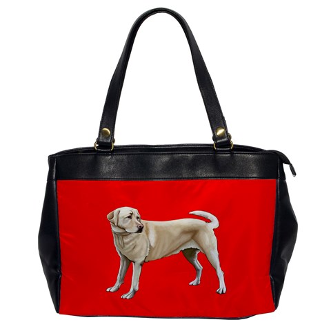 BR Yellow Labrador Retriever Dog Gifts Oversize Office Handbag (One Side) from ArtsNow.com Front