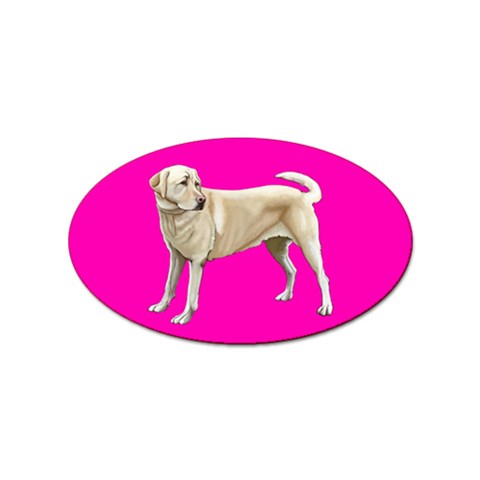 BP Yellow Labrador Retriever Dog Gifts Sticker Oval (10 pack) from ArtsNow.com Front