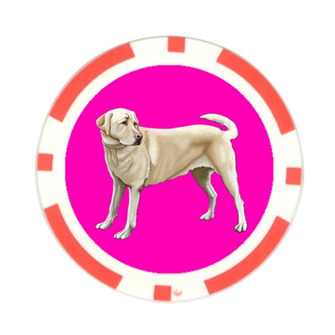 BP Yellow Labrador Retriever Dog Gifts Poker Chip Card Guard (10 pack) from ArtsNow.com Front