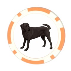 BW Black Labrador Retriever Dog Gifts Poker Chip Card Guard (10 pack) from ArtsNow.com Front