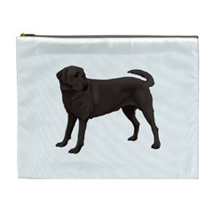 BW Black Labrador Retriever Dog Gifts Cosmetic Bag (XL) from ArtsNow.com Front