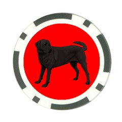 BR Black Labrador Retriever Dog Gifts Poker Chip Card Guard (10 pack) from ArtsNow.com Front