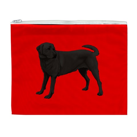 BR Black Labrador Retriever Dog Gifts Cosmetic Bag (XL) from ArtsNow.com Front