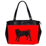 BR Black Labrador Retriever Dog Gifts Oversize Office Handbag (Two Sides)