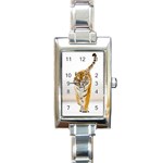 Tiger Rectangular Italian Charm Watch