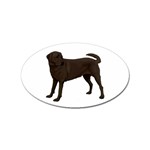 BW Chocolate Labrador Retriever Dog Gifts Sticker (Oval)