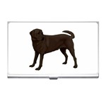 BW Chocolate Labrador Retriever Dog Gifts Business Card Holder