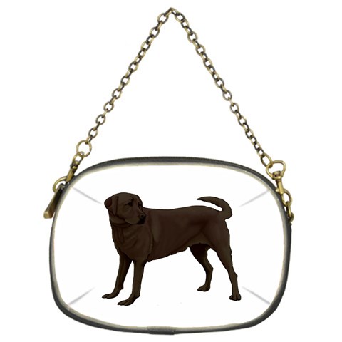 BW Chocolate Labrador Retriever Dog Gifts Chain Purse (One Side) from ArtsNow.com Front