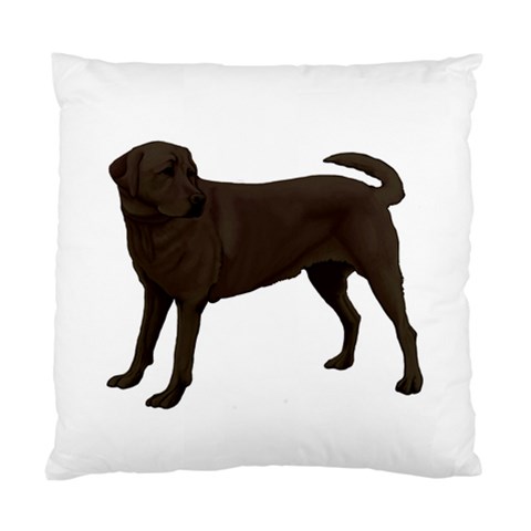 BW Chocolate Labrador Retriever Dog Gifts Cushion Case (Two Sides) from ArtsNow.com Front