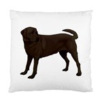 BW Chocolate Labrador Retriever Dog Gifts Cushion Case (Two Sides)