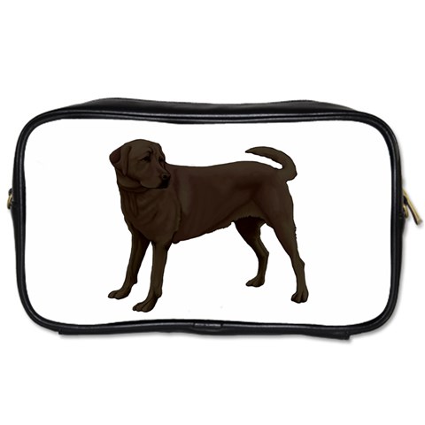 BW Chocolate Labrador Retriever Dog Gifts Toiletries Bag (One Side) from ArtsNow.com Front
