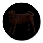 BB Chocolate Labrador Retriever Dog Gifts Round Mousepad