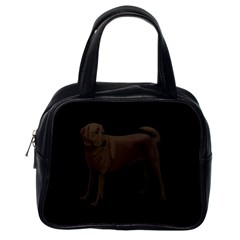 BB Chocolate Labrador Retriever Dog Gifts Classic Handbag (Two Sides) from ArtsNow.com Back