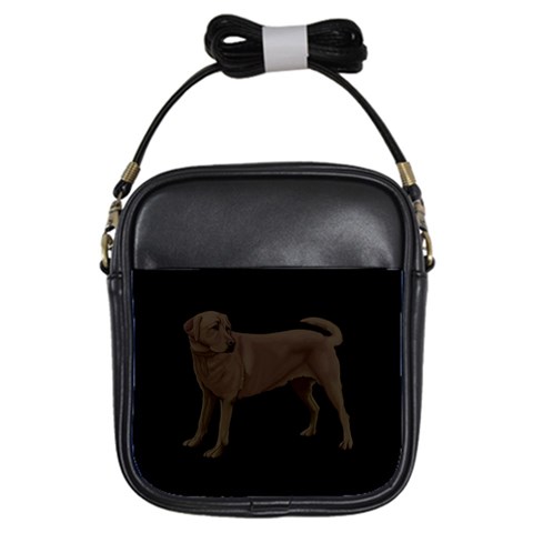 BB Chocolate Labrador Retriever Dog Gifts Girls Sling Bag from ArtsNow.com Front