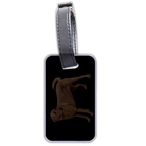 BB Chocolate Labrador Retriever Dog Gifts Luggage Tag (two sides) from ArtsNow.com Front