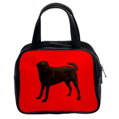 Chocolate Labrador Retriever Dog Gifts BR Classic Handbag (Two Sides) from ArtsNow.com Front