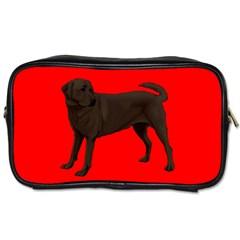 Chocolate Labrador Retriever Dog Gifts BR Toiletries Bag (Two Sides) from ArtsNow.com Front