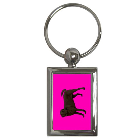 Chocolate Labrador Retriever Dog Gifts BP Key Chain (Rectangle) from ArtsNow.com Front