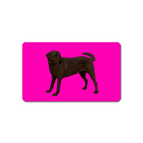 Chocolate Labrador Retriever Dog Gifts BP Magnet (Name Card) from ArtsNow.com Front