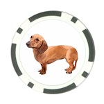 Dachshund Dog Gifts Red BW Poker Chip Card Guard