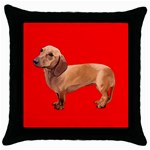 Dachshund Dog Gifts Red BR Throw Pillow Case (Black)