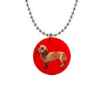 Dachshund Dog Gifts Red BR 1  Button Necklace