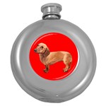 Dachshund Dog Gifts Red BR Hip Flask (5 oz)