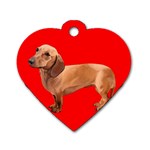 Dachshund Dog Gifts Red BR Dog Tag Heart (Two Sides)