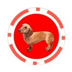 Dachshund Dog Gifts Red BR Poker Chip Card Guard (10 pack)