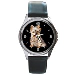 Yorkshire Terrier Yorkie Dog Gifts BB Round Metal Watch