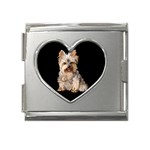 Yorkshire Terrier Yorkie Dog Gifts BB Mega Link Heart Italian Charm (18mm)