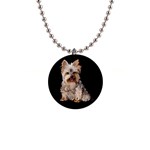 Yorkshire Terrier Yorkie Dog Gifts BB 1  Button Necklace