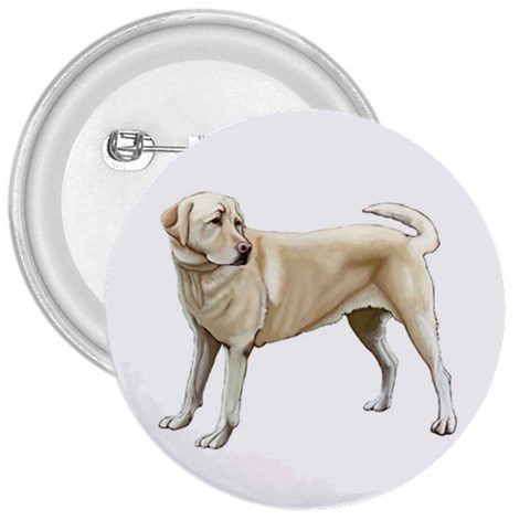 Yellow Labrador Retriever 3  Button from ArtsNow.com Front