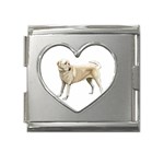 Yellow Labrador Retriever Mega Link Heart Italian Charm (18mm)