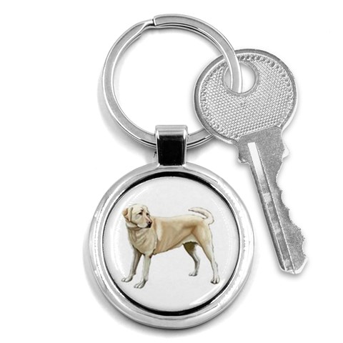 Yellow Labrador Retriever Key Chain (Round) from ArtsNow.com Front