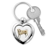 Yellow Labrador Retriever Key Chain (Heart)