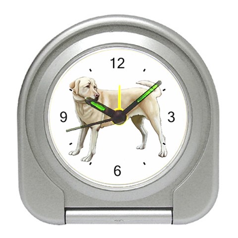 Yellow Labrador Retriever Travel Alarm Clock from ArtsNow.com Front