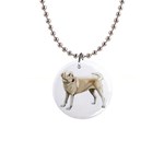 Yellow Labrador Retriever 1  Button Necklace