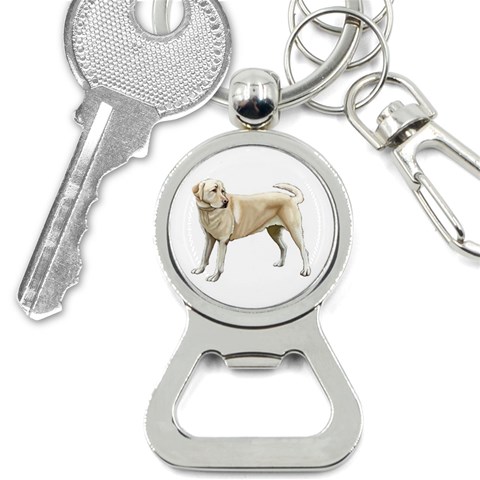 Yellow Labrador Retriever Bottle Opener Key Chain from ArtsNow.com Front