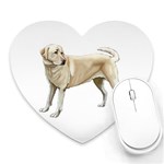 Yellow Labrador Retriever Mousepad (Heart)