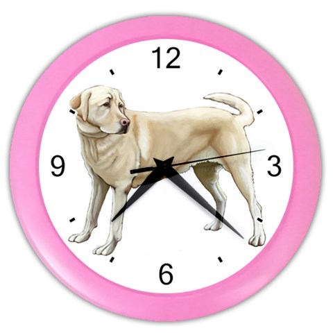 Yellow Labrador Retriever Color Wall Clock from ArtsNow.com Front