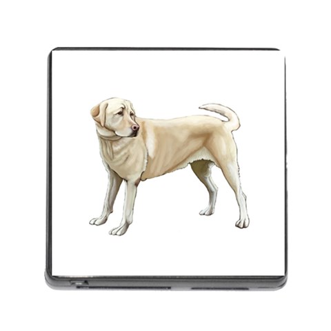 Yellow Labrador Retriever Memory Card Reader with Storage (Square) from ArtsNow.com Front