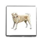 Yellow Labrador Retriever Memory Card Reader with Storage (Square)